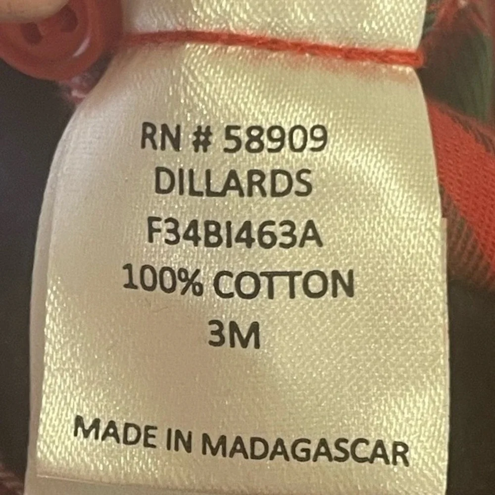 NWT Plaid Red Baby 3-Month‎ Romper